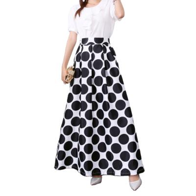 China Wholesale Anti-Static Anti-Static Spring Autumn New Women Size Boho Skirt Polka Dot Skirt Women's High Waist Long for sale