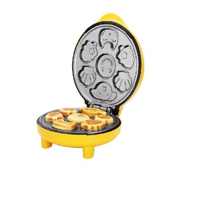 China Sustainable Mini Electric Waffle Maker Shaped Waffle Maker with Cartoon and Face Shape for Household and Mini Waffle Snack for sale