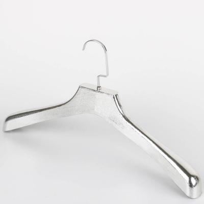 China Silver Supplier Durable Plastic Hangers Men Plastic Hangers Ideal For Daily Use Clothing Hangers for sale