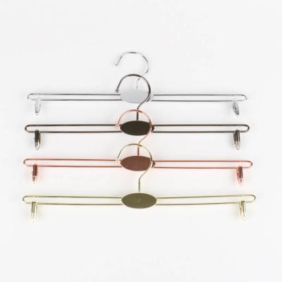 China Popular Durable Rose Gold Sexy Lingerie Wire Hangers Underwear Iron Metal Metal Hangers for sale