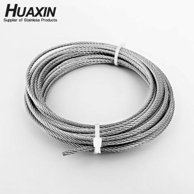 China High Quality Construction Grade 304 316 Stainless Steel Wire Rope Cable 7*19 In Spool Diameter Inch for sale