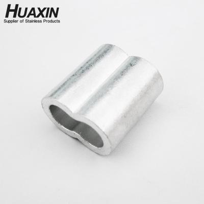 China DIN3093 Aluminum Ferrule Shape Aluminum Sleeve Wire Rope Clip / Aluminum 8 / Stainless Steel for sale