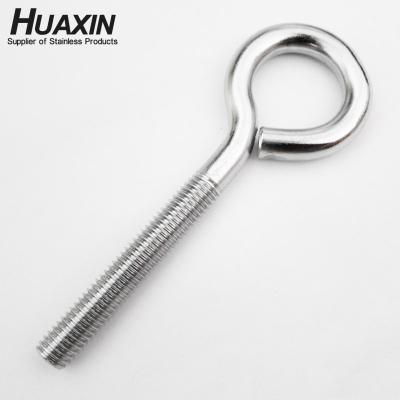 China Welding SUS304/316 Stainless Steel Long Eye Bolts With Washer And Nuts M8 Bolt Maker for sale