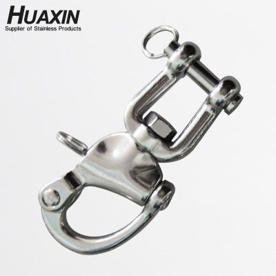 China High Quality Heavy Industry 304/316 Stainless Steel Swivel Bolt Snap Hook Snap Hitch With Jaw for sale