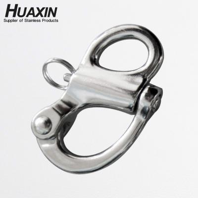 China High quality general industry 304/316 stainless steel quick release snap shackles with fixed eye for sale