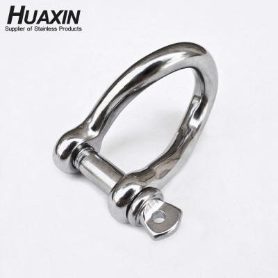 China Heavy Industry High Quality Stainless Steel AISI304 / 316 Twisted Shackle Supplier for sale