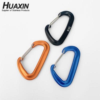 China Heavy Industry Colored Aluminum Carabiner Clips Snap Hook 5KN Increasing Climbing Aluminum Hook Durable Carabiners for sale