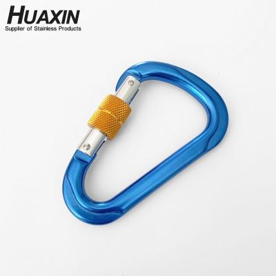 China Heavy Industry Colored Aluminum Carabiner Clips Snap Hook Raising Hook Durable Aluminum Carabiners for sale