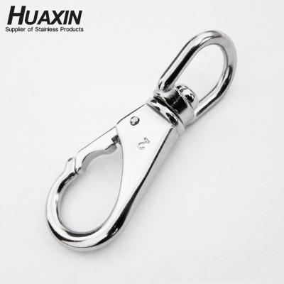 China Retail Industry High Polished Stainless Steel Swivel AISI316 Eye Bolt Spring Hooks Swivel Snap Hook 1# for sale