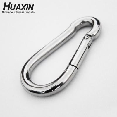 China Heavy Industry High Quality 304 Stainless Steel Snap Hooks DIN5299C A2 Carabiner 6*60mm Spring Hook for sale