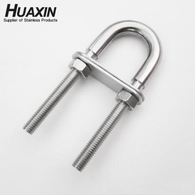 China Top Quality Metric Stainless Steel Grade 304 Stainless Steel U Bolt With Plates U Bolt Flange for sale