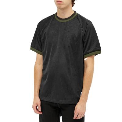 China Quick Dry Anti-wrinkle Mesh Jersey Tshirts Mens Sportswear Baseball T-shirt 100% Polyester Raglan Breathable for sale