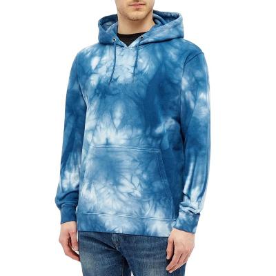 China 2021 Anti-wrinkle Men's Fashion Street Wear Pullover Hoodies Wholesale 100% Cotton Vintage Tie Dye Custom Hoodie for sale