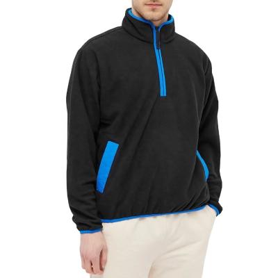 China CUSTOM RETRO STYLE MEN'S Anti-wrinkle POLYESTER FLEECE BACKING COLLAR HALF ZIPPER SWEATSHIRT for sale