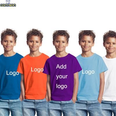 China Conyson Solid Logo Cotton Summer Viable New Clothes Custom Kids Shorts 100% Solid Shorts Shorts Popular Design Kids T-shirt Boys Clothes Hot for sale