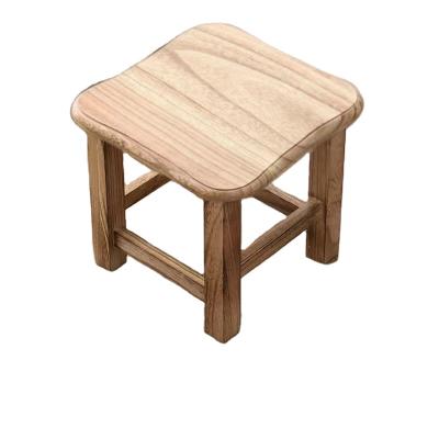 China Foldable Round Log Stool Household Oak Bench Shoe Stool Solid Wood Small Round Doorstool for sale