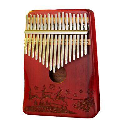 China Inch Piano Christmas 17 Tone Kalimba Two Finger Piano Two Finger Piano Mahogany Instrument for sale