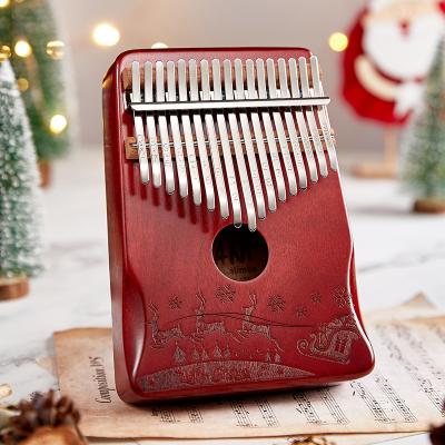 China 17 Tone Kalimba Two Finger Piano Two Finger Piano Instrument Inch Piano Mahogany Christmas for sale