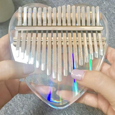 China Crystal Transparent Colored Acrylic Kalimba Finger Piano 17 Tone For Beginners Thumb Piano for sale