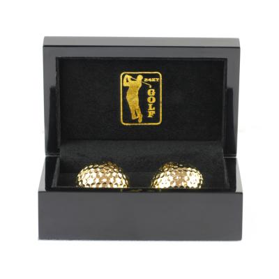 China Promotional Custom Luxury Golf Ball Marker Custom Logo 24kt Gold Golf Ball for sale