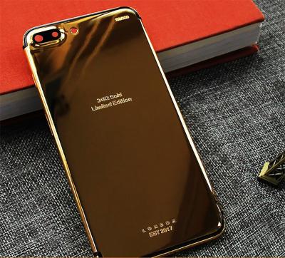 China Aluminum Custom Design 24k Gold Plated Replacement Housing Accessories Back Gold Plated Battery Cover For iphone 7plus for sale