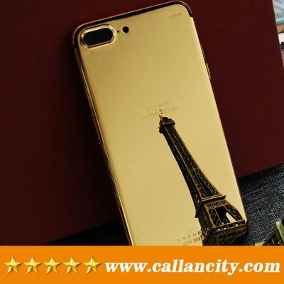 China Aluminum Alloy For iPhone 7 Plus 24K Gold Plated Housing Limited Edition Replacement Cover For Mobile Phone Cover Luxury Unique for sale