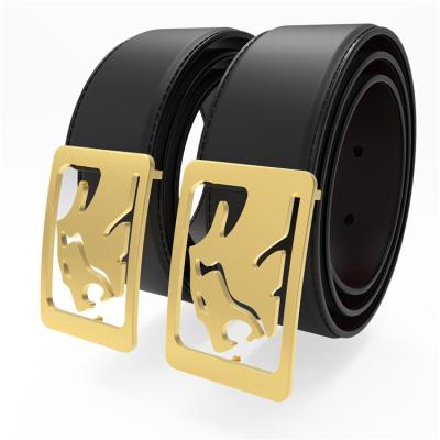 China Factory Wholesale Luxury Metal Buckle Belt Callancity Genuine Leather Belt For Men for sale