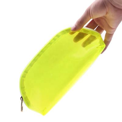 China Fashion Jelly Color Toiletry Travel Waterproof Plastic Make Up Pouch Clear PVC Cosmetic Transparent Makeup Bag for sale