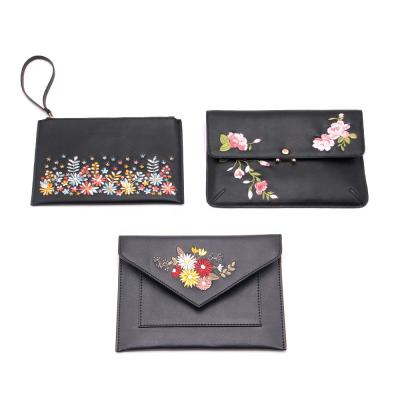 China 2021 Multifunctional Makeup Organizer Ladies Wristlet Envelope Clutch Purse Clutch Purse Leather Evening Clutch Bag PU Bags Wholesale Embroidery for sale