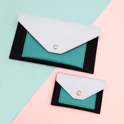 China Latest Fashion Design Custom Logo Ladies Mini Handbags Card Holder Envelope Wallets Leather Pocket Coin Purses 2021 for sale