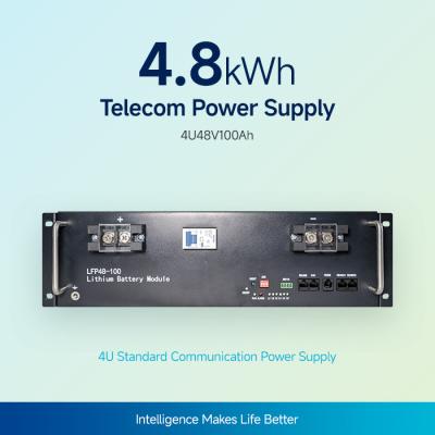 China 4.8KWh Telecom LiFePO4 Batería de litio Estación de energía para el suministro de energía de la estación móvil en venta