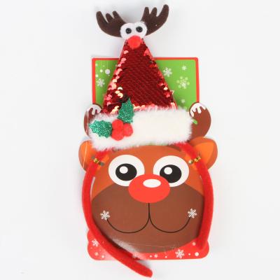 China AI 2020 Wholesale Popular Image Christmas Headband Festival Atmosphere Decoration Supplies Christmas Head Buckle for sale