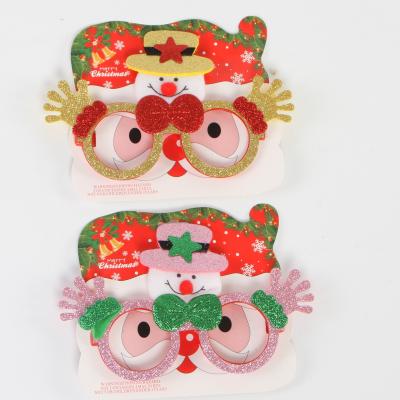 China Santa. Santa Snowman Party Activity Props Christmas Paper Glass Snowman Gift Christmas Dress Up Beautif for sale