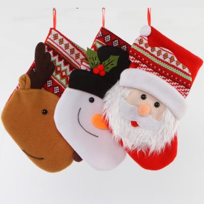 China As Picture Decorationschristmas Red Stockings For Embroidery Snow Christmas Stocking Type Christmas Xmas Item Home Decoration for sale