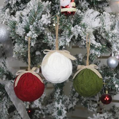 China Eco-friendly Knitting Christmas Tree Ball Hanging Hanging Of Christmas Tree Ornaments And Gift Accessories for sale