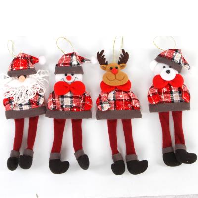 China Hot Selling Christmas Decoration Santa Doll and Red and White Snowman Doll with Long Legs Stuffed Plush Ornaments for Christmas Gift for sale