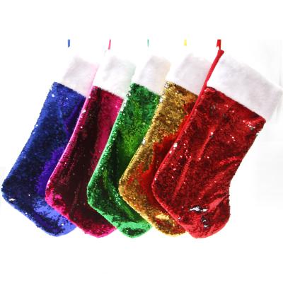 China Hot Christmas Home Decoration Sublimation Sequin Mermaid Type Christmas Stockings Christmas Item Christmas Home Decor for sale