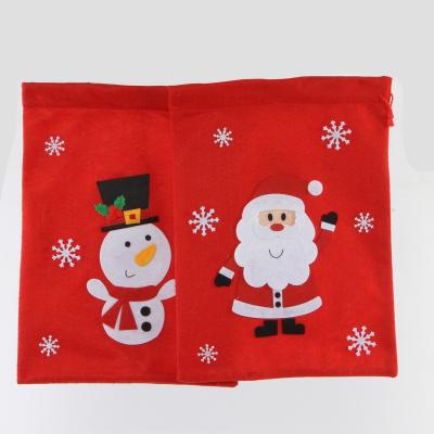 China 2020 Hot Sale Factory Sale Santa 2020 Factory Direct Good Quality Drawstring Tie Mouth Gift Bag Christmas Item Bag for sale