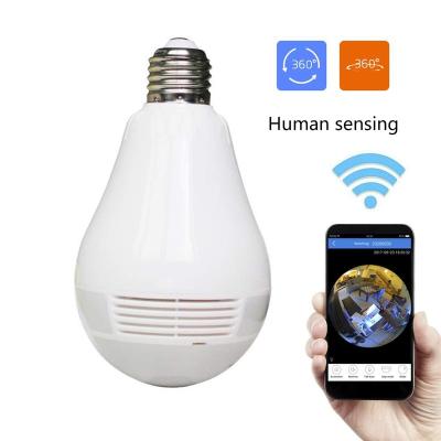 China Night Version Home Security Wifi Network LED Lamp Bulb CCTV Panoramic Wireless IP Camera for sale