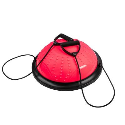 China Strengthen Ankles and Reduce Sprains Hot Selling Half Ball Balance Trainer With Straps Yoga Balance Ball Anti Slip For Core Training Home Fitness Strength Exercise for sale