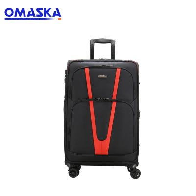 China Wholesale Nylon Spinner Wheel Travel Suitcase Vintage Trolley Bag OMASKA Carry On Luggage Soft Nylon for sale