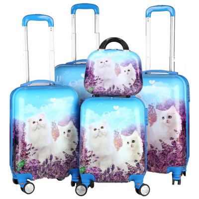 China OMASKA ABS Shape New Custom Made ABS Cartoon Suitcase Set 20 PCS ABS Luggage Trolley Bag Spinner 24 28 Inch ABS Cute Luggage for sale