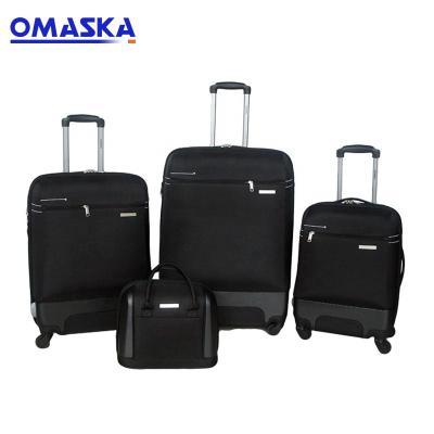 China OMASKA New Design Factory Supplier Fashion Match Fashion Black Pink Color Match Hard Shell Nylon 3PC ABS Travel Luggage Set Hard Suitcase for sale