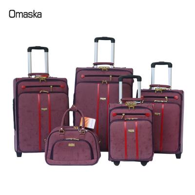 China New Style China Factory Cheap 4pcs PU Set Material PU Chair Travel Custom Leather Luggage for sale