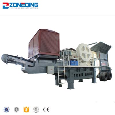 China Mine Tire Type Mobile Stone Crusher Jaw Station for sale