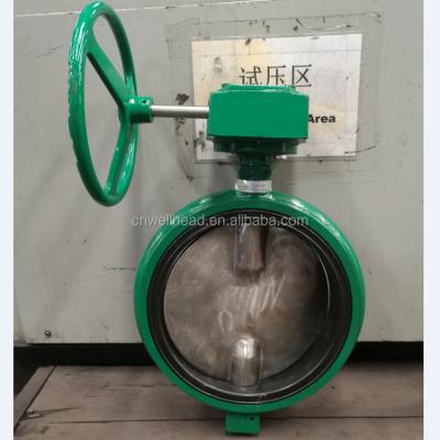 China DN50-DN300 GEAR DRIVEN GEAR BUTTERFLY VALVE BODY/ALUMINUM ALLLOY GENERAL GEAR WAFER TYPE BUTTERFLY VALVE for sale