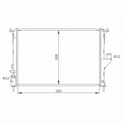 China Core Aluminum Plastic Reservoir Auto Radiator For RENAULT DUSTER'10-/AT&MT/OEM 8200735039 for sale