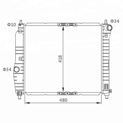 China Core Aluminum Plastic Reservoir Auto Radiator For CHEVROLET AVEO 1.2i'05-/KALOS 1.2i'02-/MT/OEM 96536523 for sale