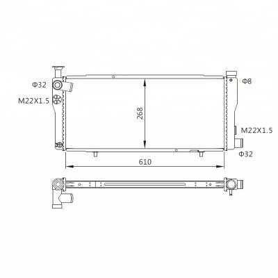 China Auto Core Aluminum Plastic Tank Radiator For PEUGEOT 205 (741.20)“83-/MT/OEM 1300.K6/1300.K8/1300.X1 for sale