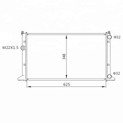 China Auto Core Aluminum Plastic Reservoir Radiator For VW GOLF III '95-97/MT/OEM 1HM121253A/1HM121253C/1EO121253A for sale